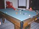 chillin at the pool table